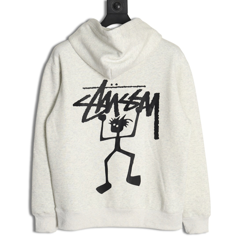 Stussy Stickman Logo Plush Hoodie