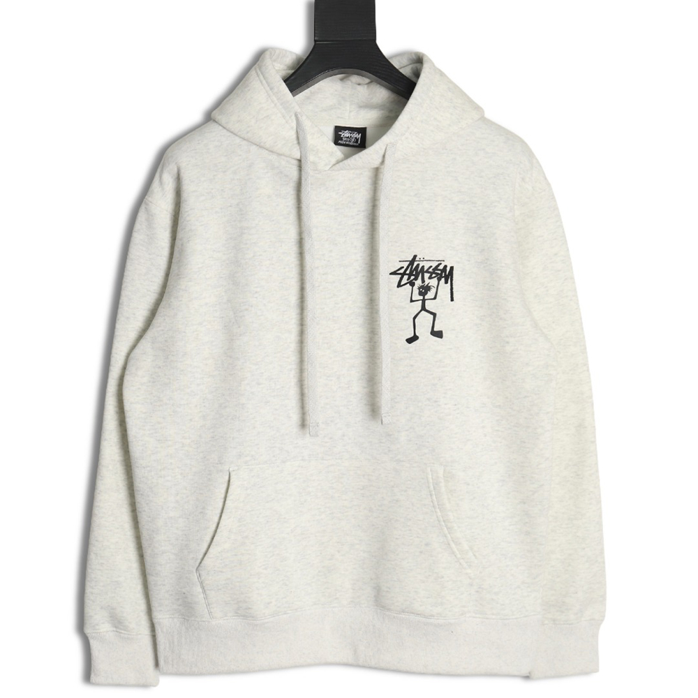 Stussy Stickman Logo Plush Hoodie