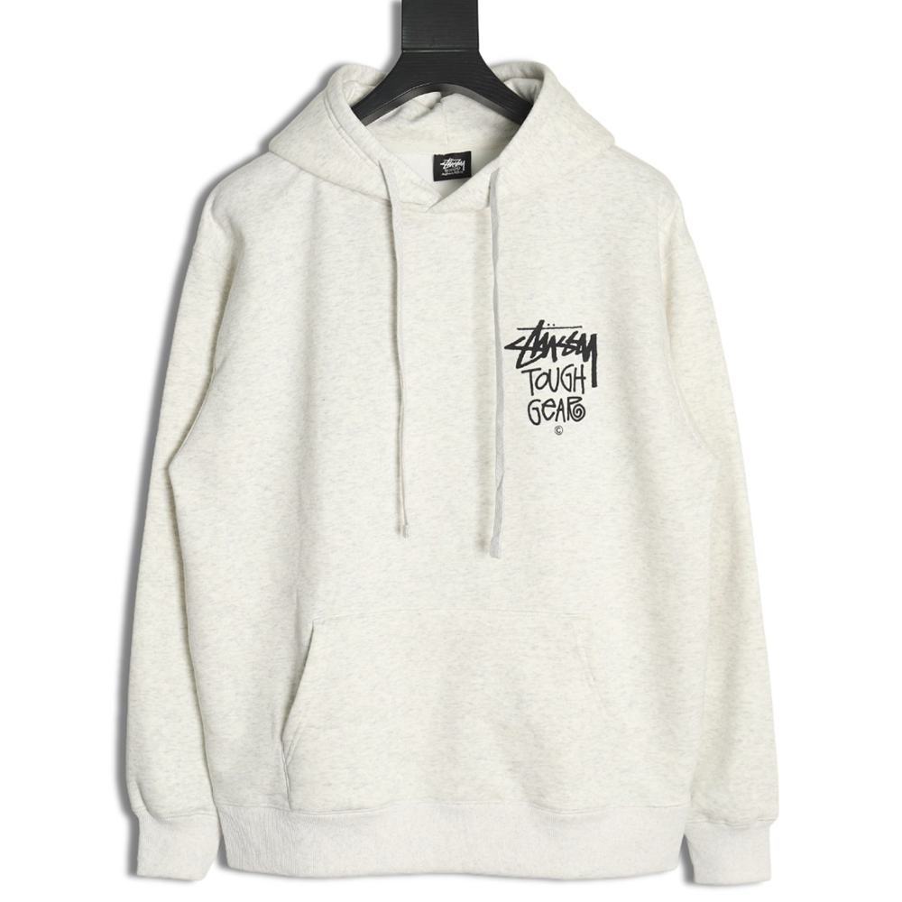 Stussy TGH letter printed hooded plus fleece hoodie