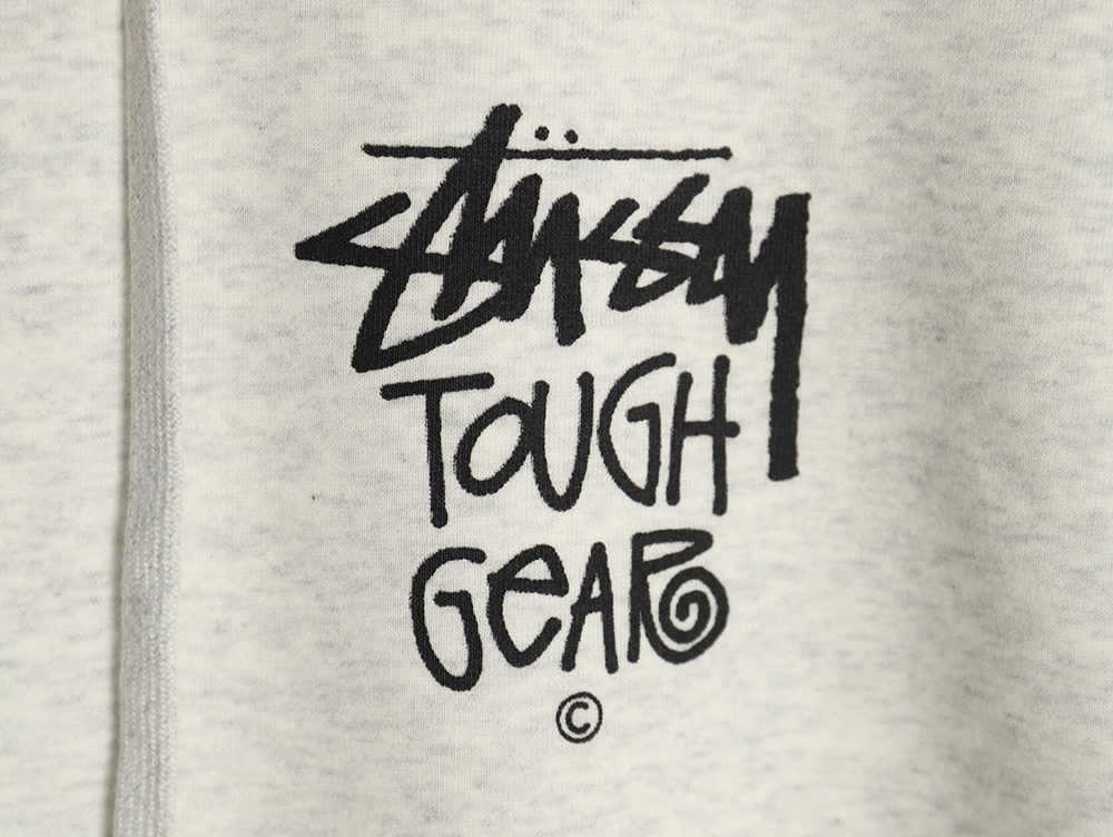 Stussy TGH letter printed hooded plus fleece hoodie