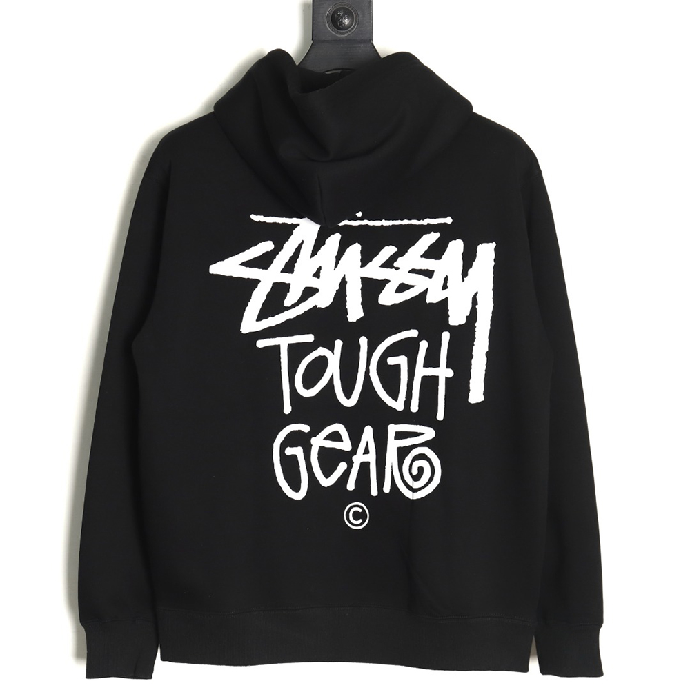 Stussy TGH letter printed hooded plus fleece hoodie TSK1