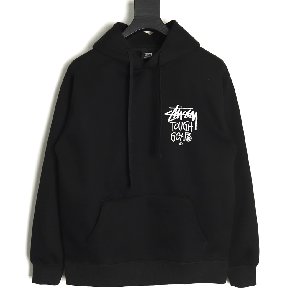 Stussy TGH letter printed hooded plus fleece hoodie TSK1