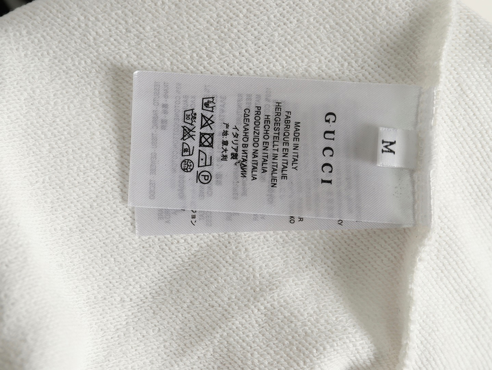 G*u*i towel embroidery lettering crew neck sweatshirt