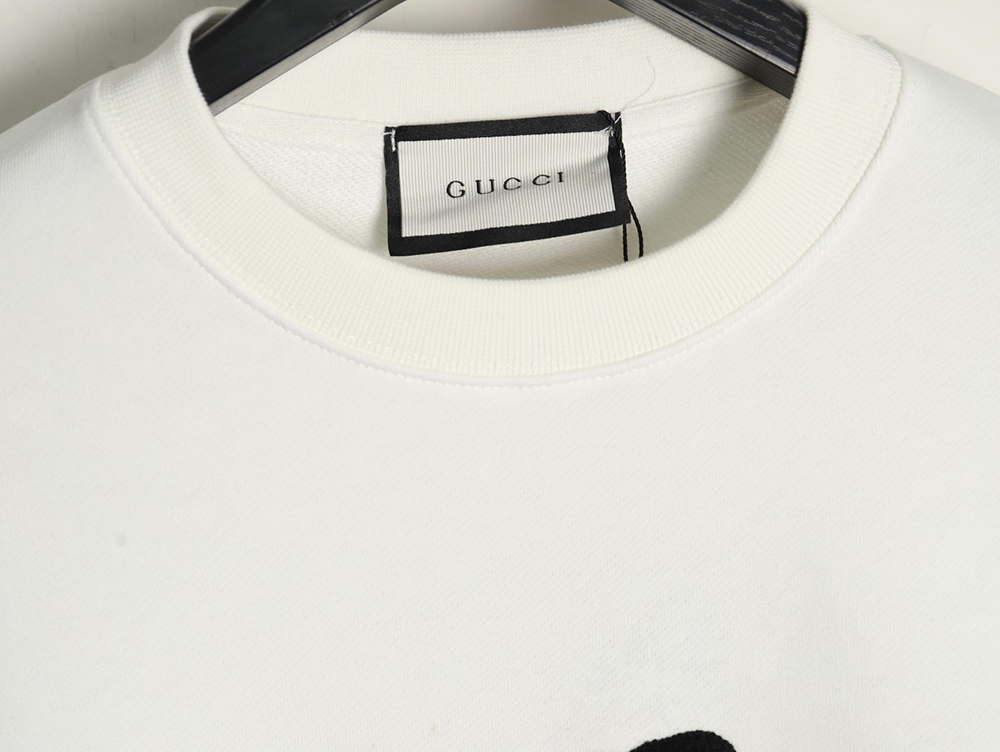 G*u*i towel embroidery lettering crew neck sweatshirt