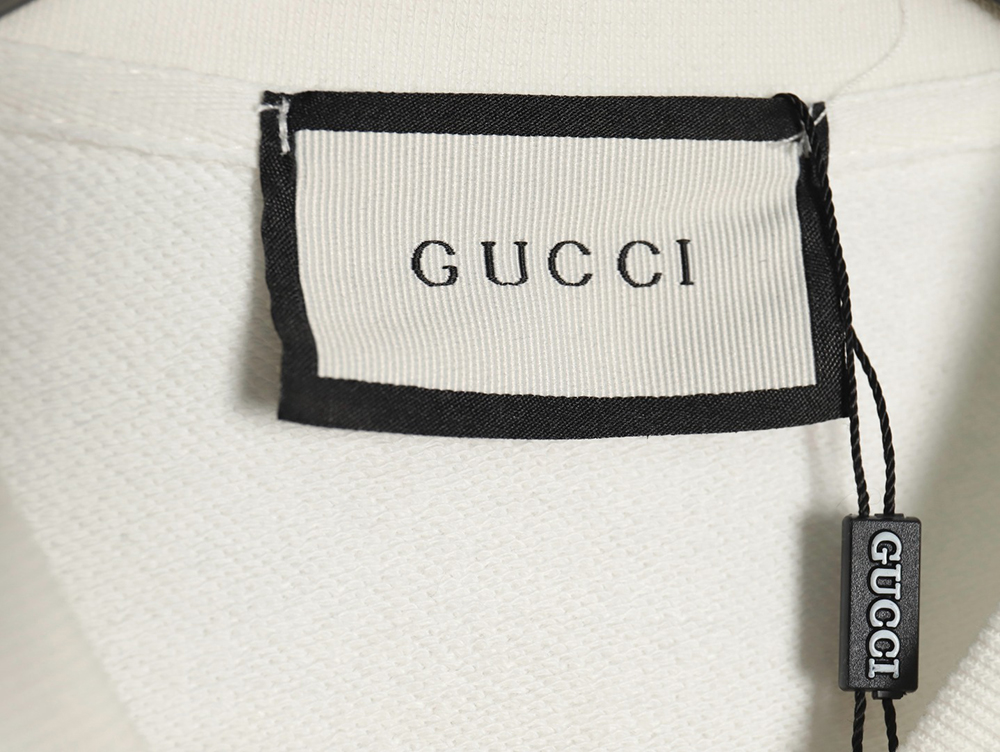 G*u*i towel embroidery lettering crew neck sweatshirt