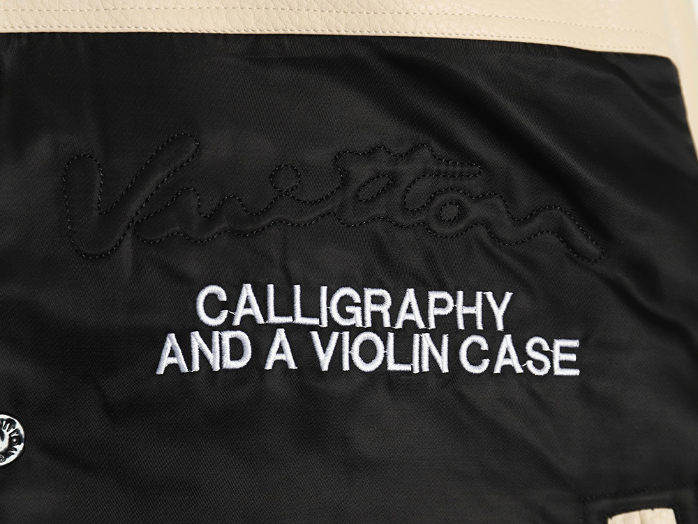 l0*is V*t0n contrast color stitching baseball jacket