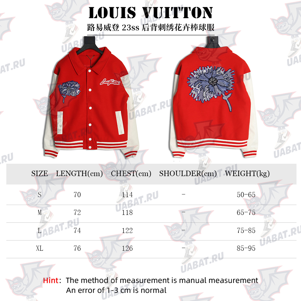 l0*is V*t0n floral embroidered baseball jacket