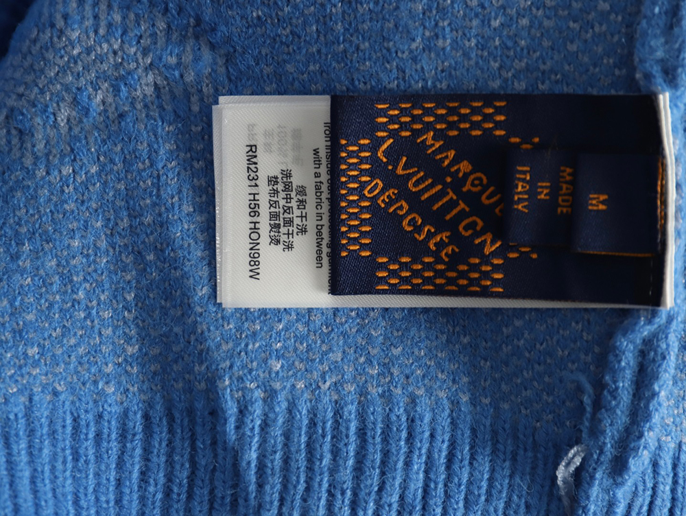 l0*is V*t0n jacquard four-leaf clover logo crewneck sweater