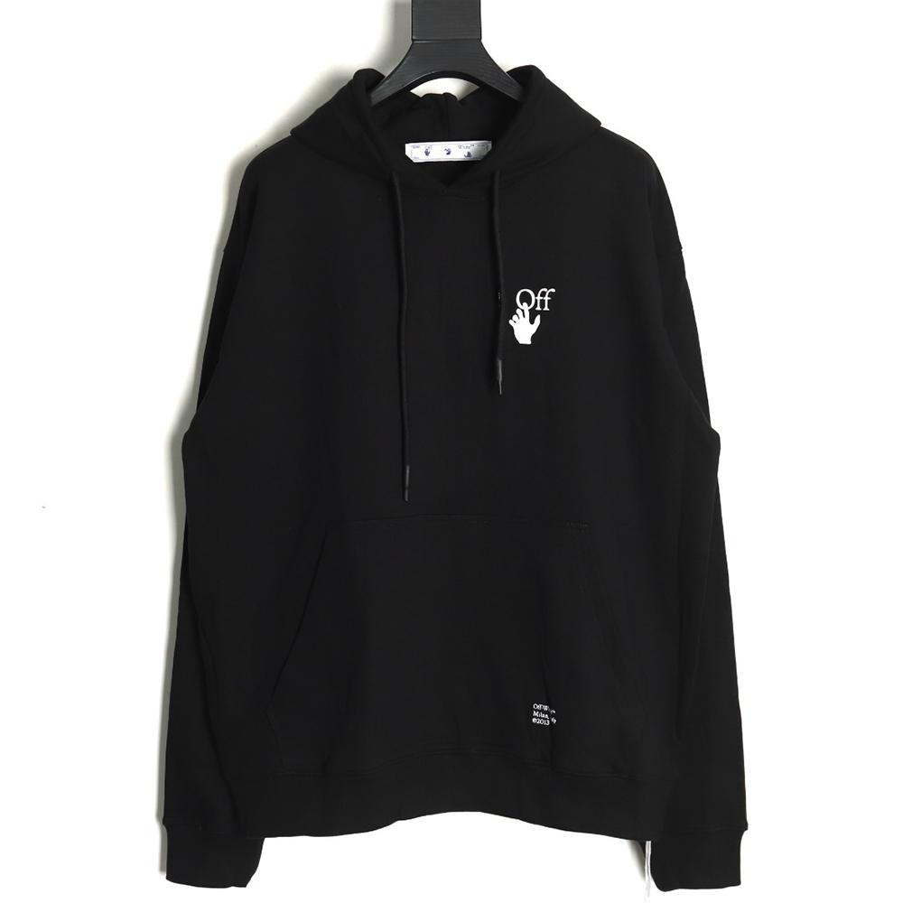 Off-white Caravaggio black and white religious hoodie