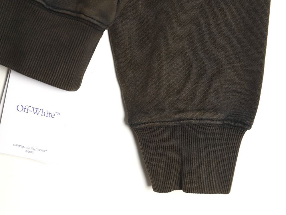 Off-white washed religious hoodie