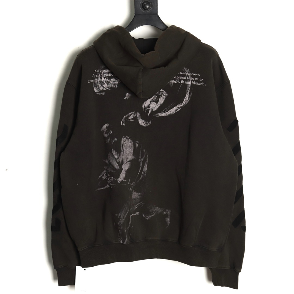 Off-white washed old man print hoodie