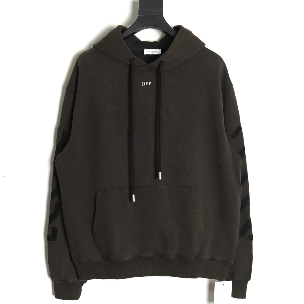 Off-white washed old man print hoodie