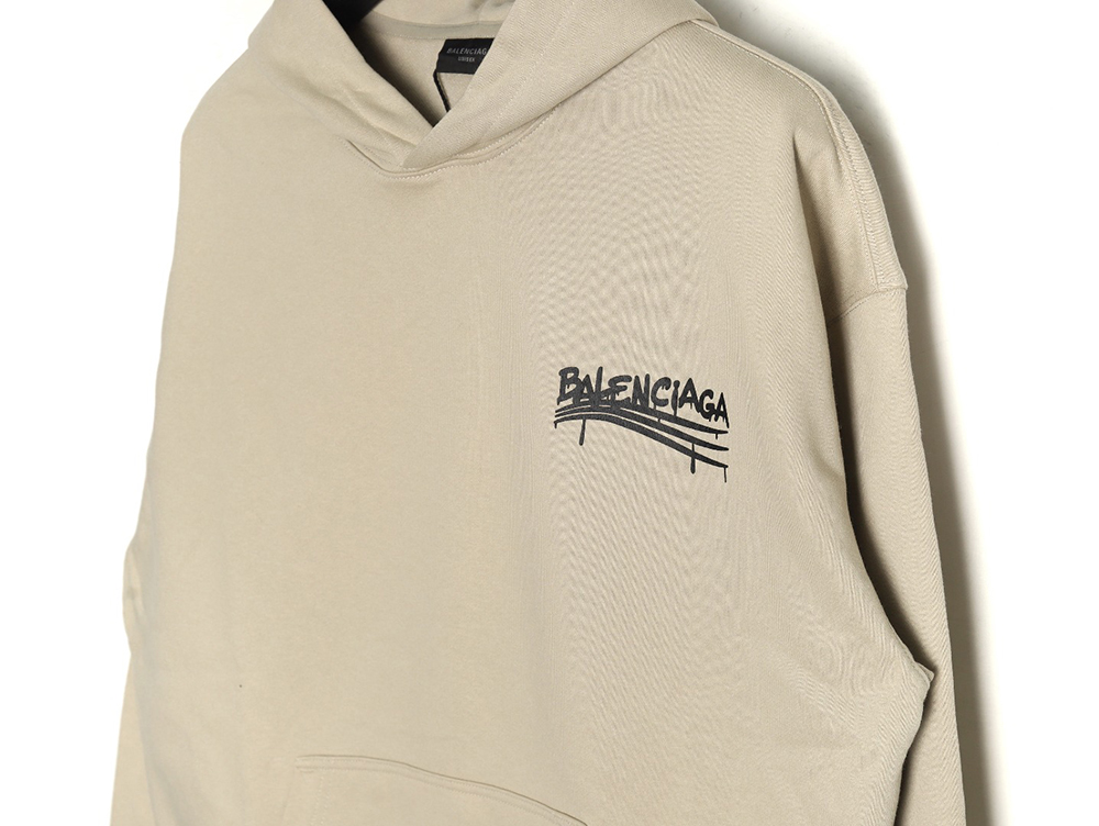Ba*len*cia*ga spoof graffiti letter logo print hooded sweatshirt