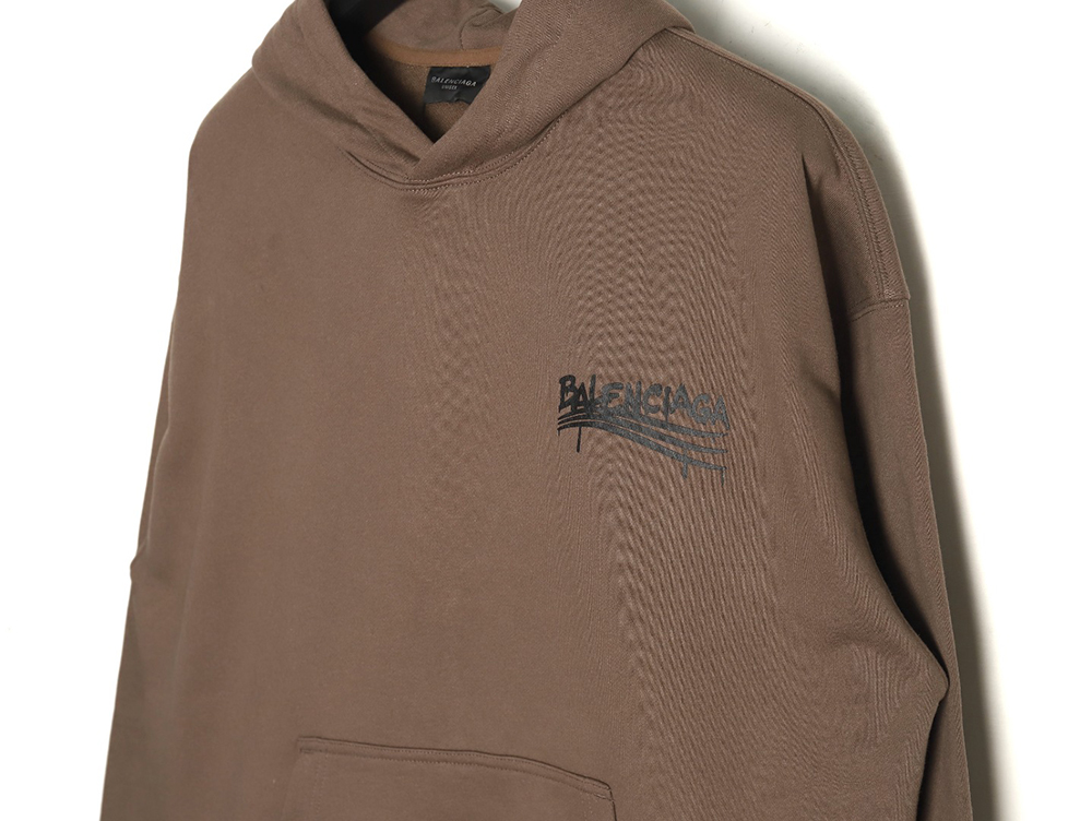 Ba*len*cia*ga spoof graffiti letter logo print hooded sweatshirt tsk1