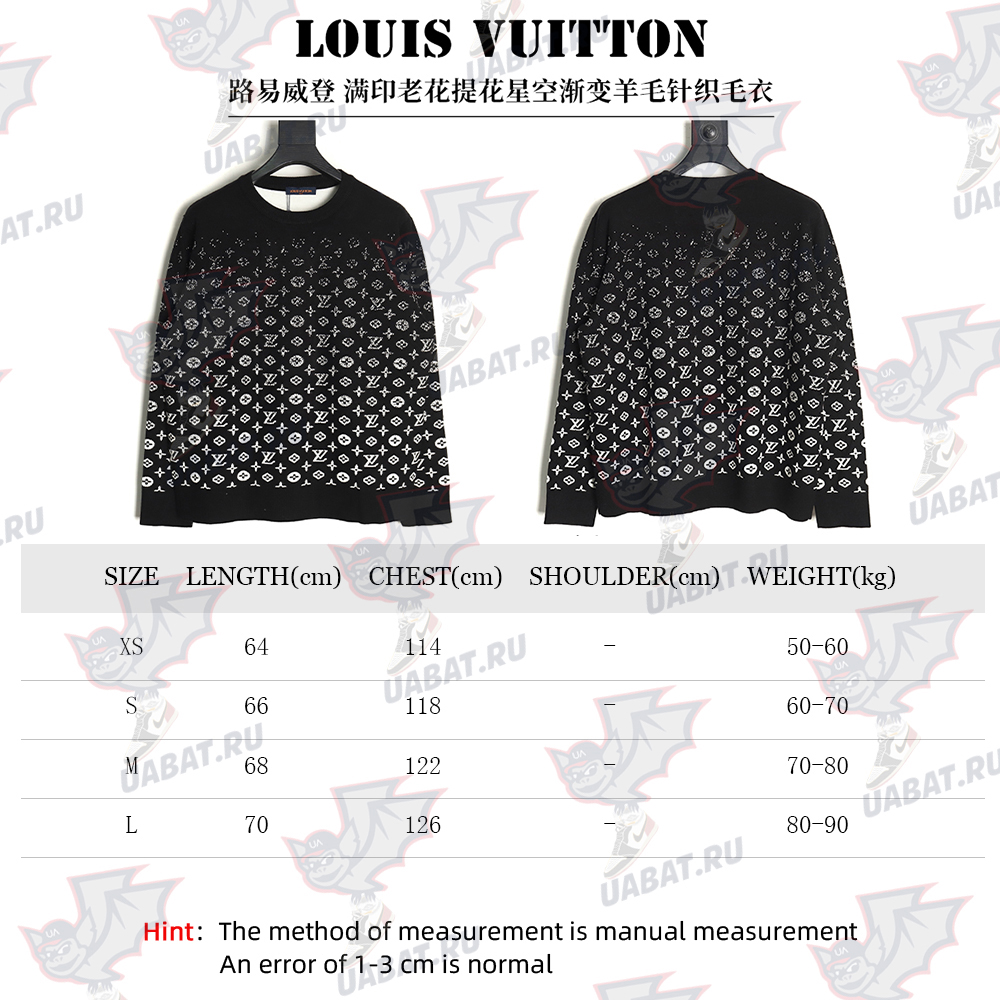 l0*is V*t0n all over printed old flower starry sky gradient knitted sweater tsk1