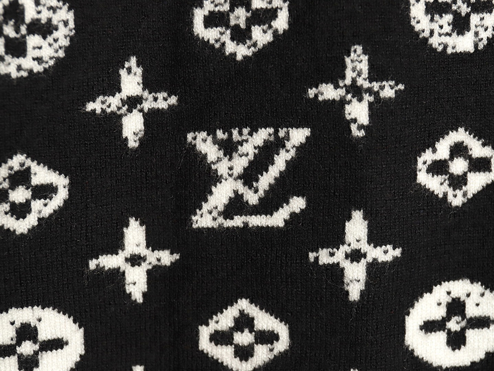 l0*is V*t0n all over printed old flower starry sky gradient knitted sweater tsk1