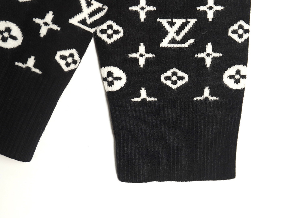 l0*is V*t0n all over printed old flower starry sky gradient knitted sweater tsk1