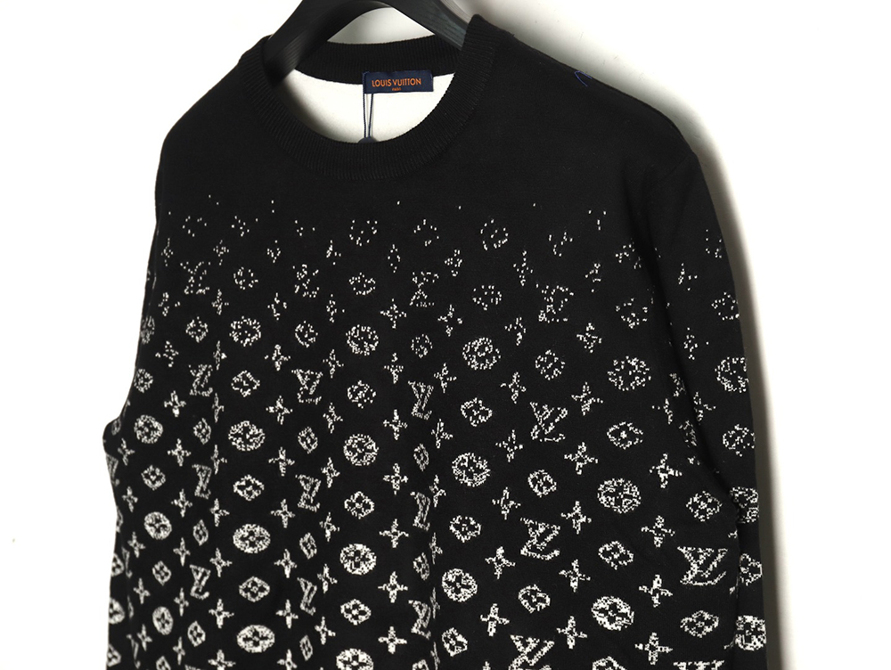 l0*is V*t0n all over printed old flower starry sky gradient knitted sweater tsk1