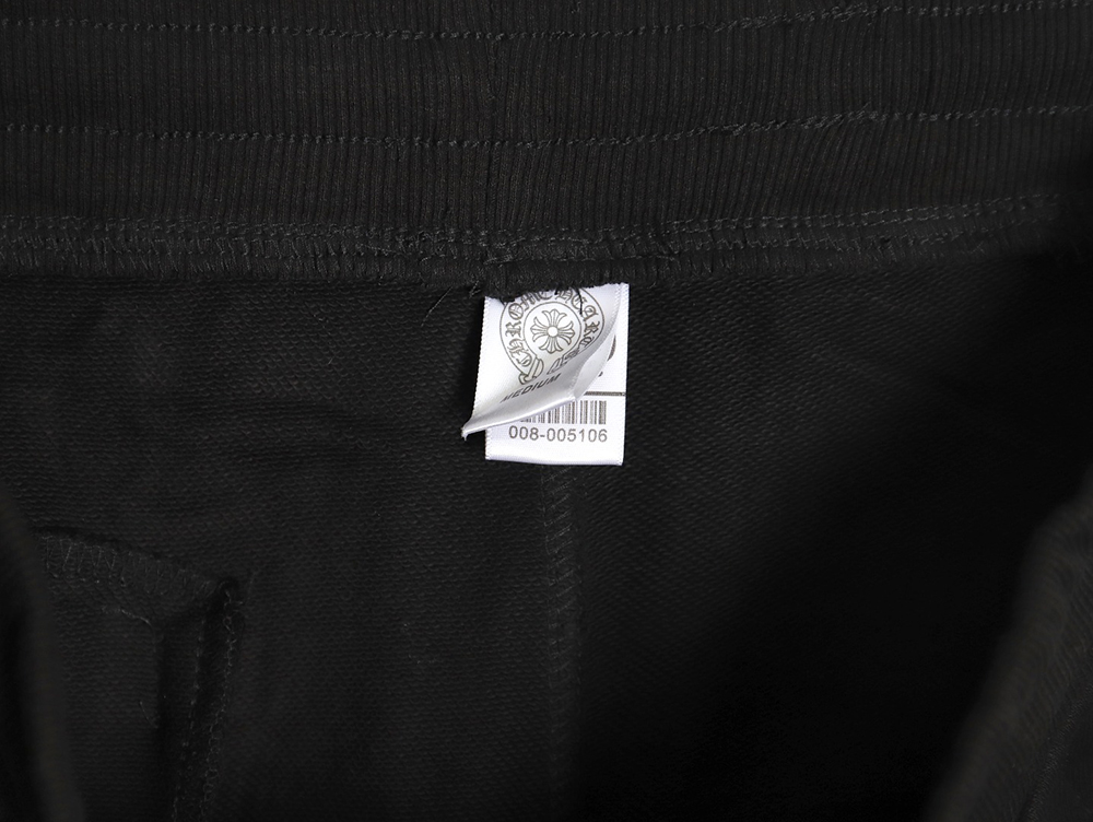 Ch*0me heart leather cross logo trousers