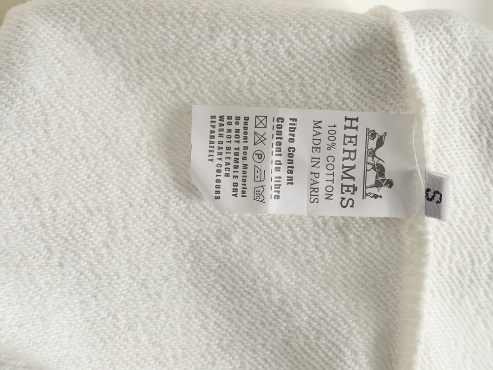 H**mes logo print crew neck sweatshirt