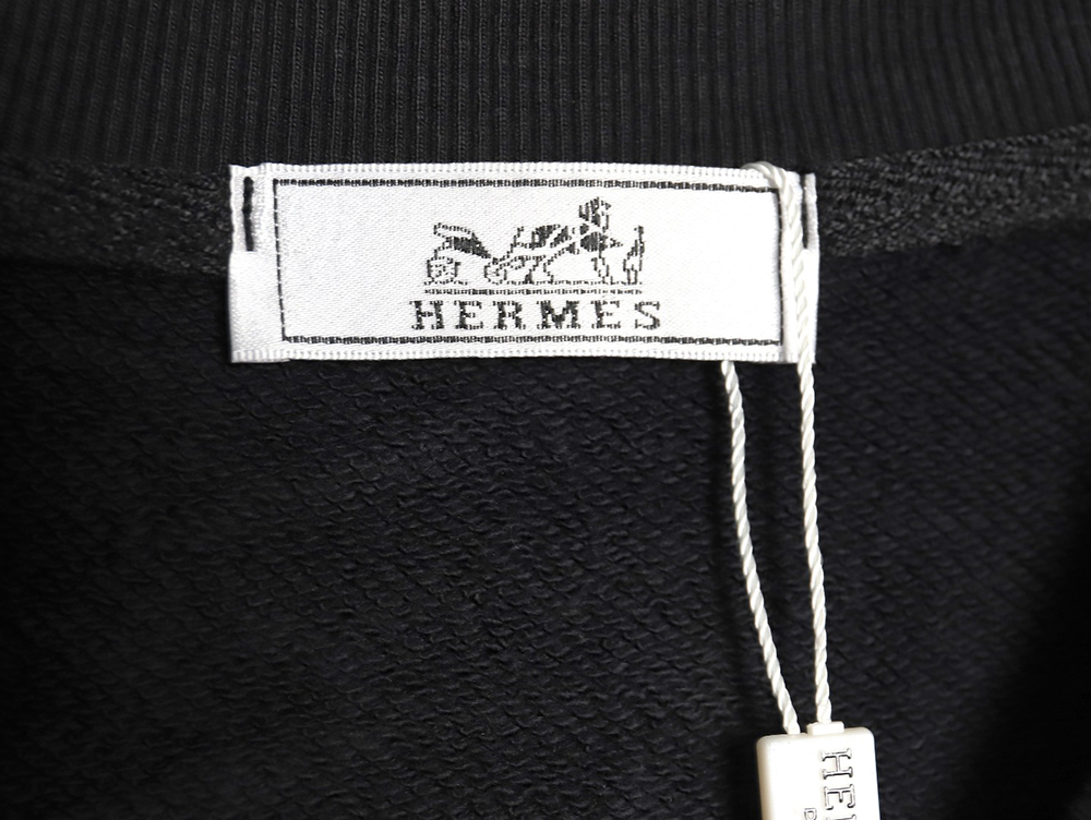 H**mes logo print crew neck sweatshirt tsk1
