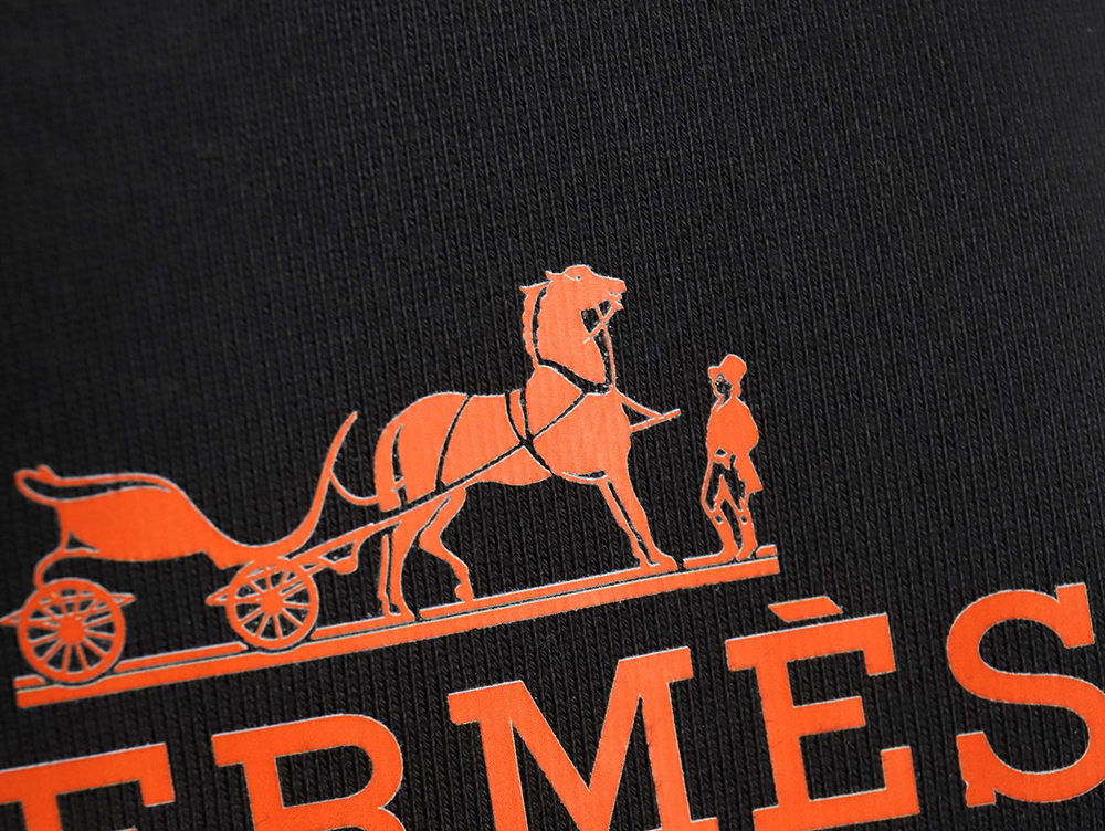 H**mes logo print crew neck sweatshirt tsk1