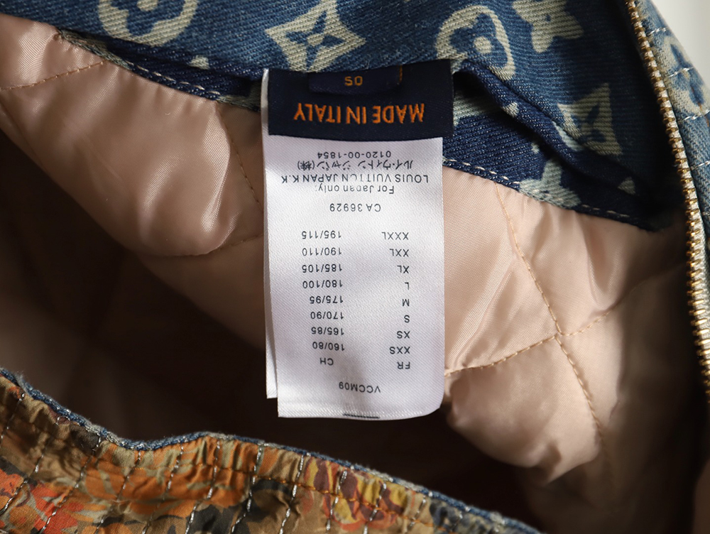 l0*is V*t0n vintage rose floral patch denim jacket