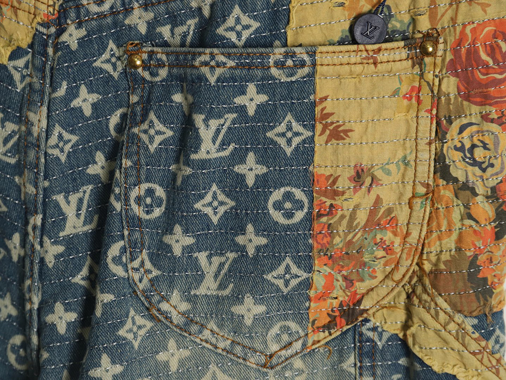 l0*is V*t0n vintage rose denim trousers