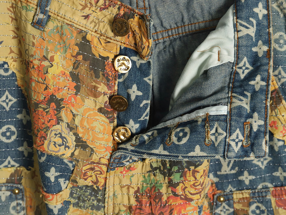 l0*is V*t0n vintage rose denim trousers