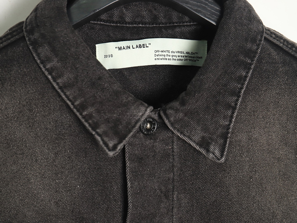 Off-white yellow tape denim jacket