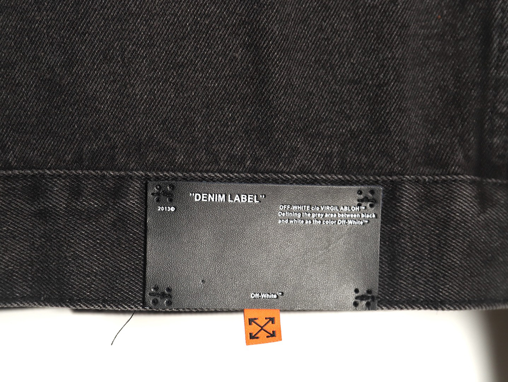 Off-white yellow tape denim jacket