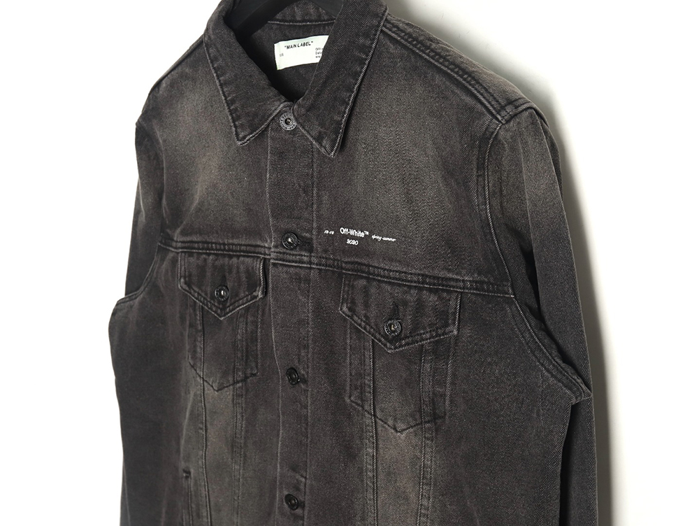 Off-white yellow tape denim jacket