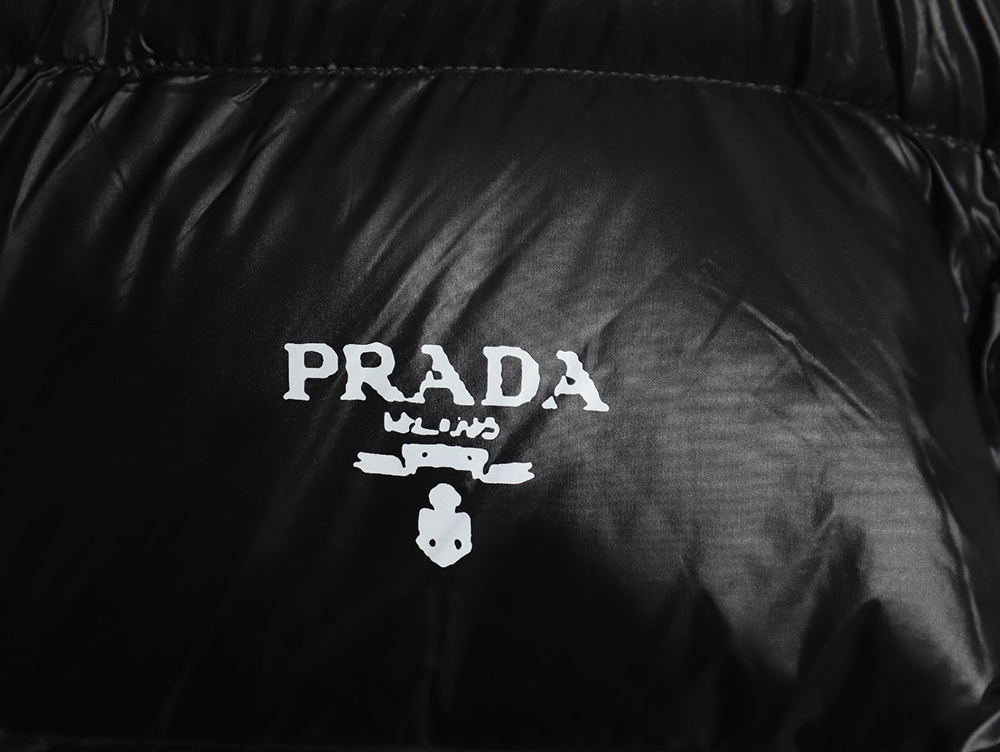Pra*a glossy printed bread down jacket