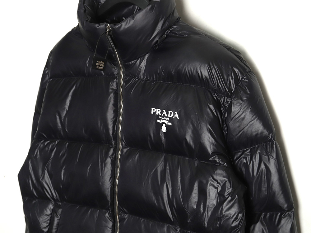 Pra*a glossy printed bread down jacket