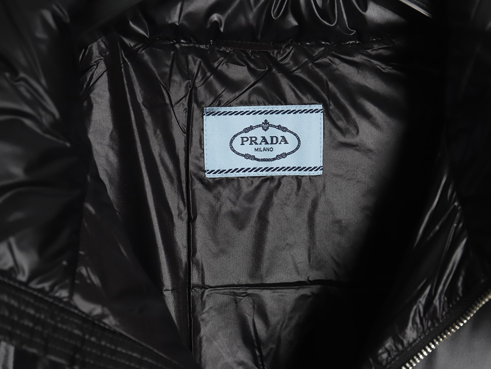 Pra*a glossy printed bread down jacket