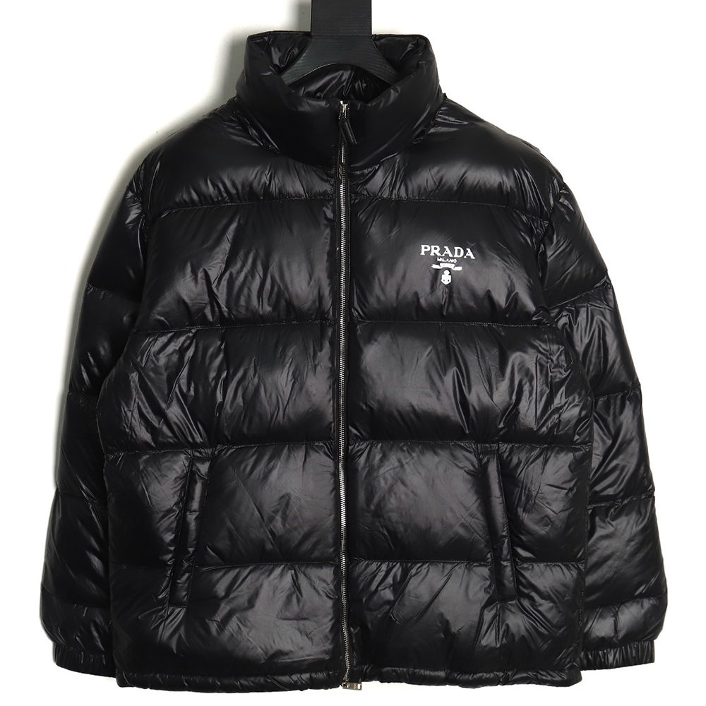 Pra*a glossy printed bread down jacket
