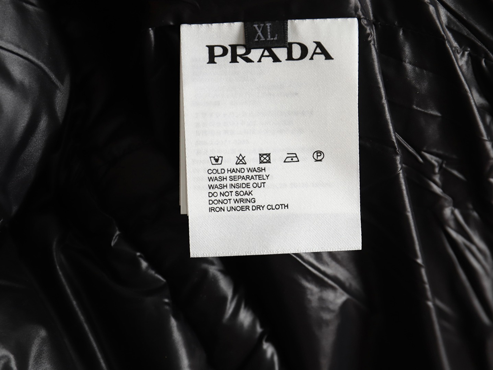 Pra*a glossy printed bread down jacket