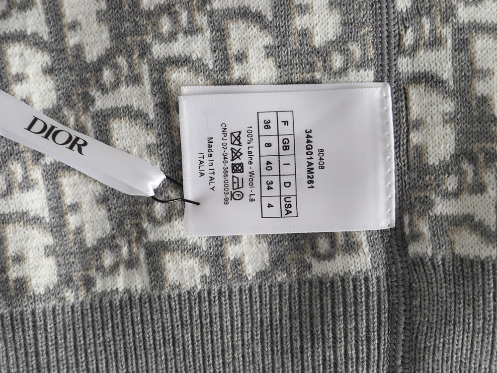 D*or presbyopia jacquard knitted cashmere double-sided jacket