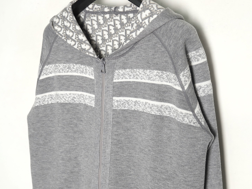 D*or presbyopia jacquard knitted cashmere double-sided jacket