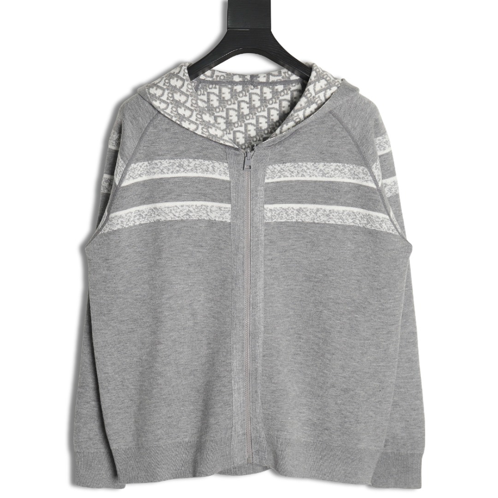 D*or presbyopia jacquard knitted cashmere double-sided jacket