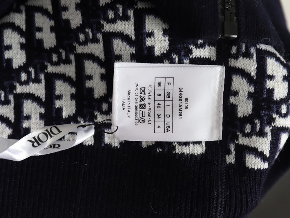 D*or presbyopia jacquard knitted cashmere double-sided jacket tsk1