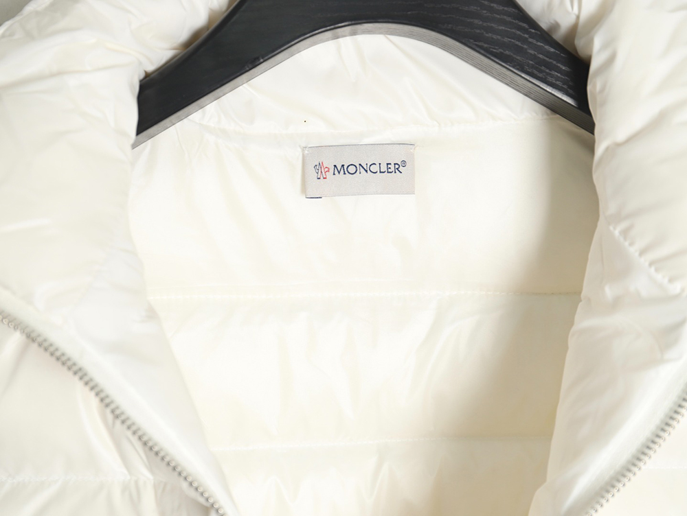 Moncler knitted stitching stand collar thin down jacket TSK1