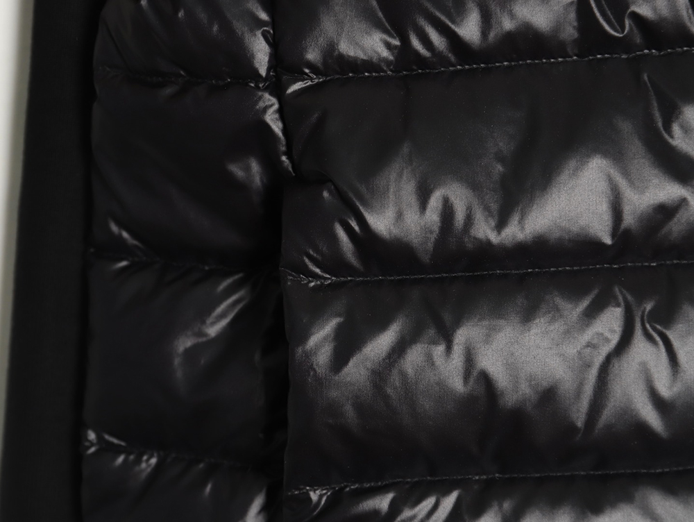 Moncler knitted stitching stand collar thin down jacket TSK2