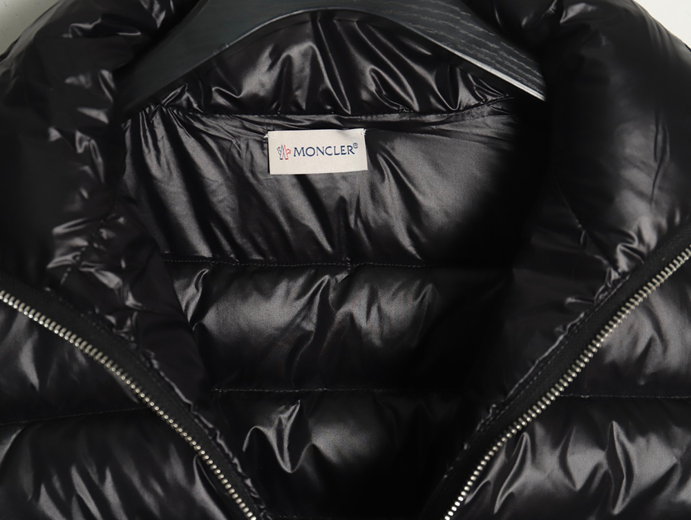 Moncler knitted stitching stand collar thin down jacket TSK2