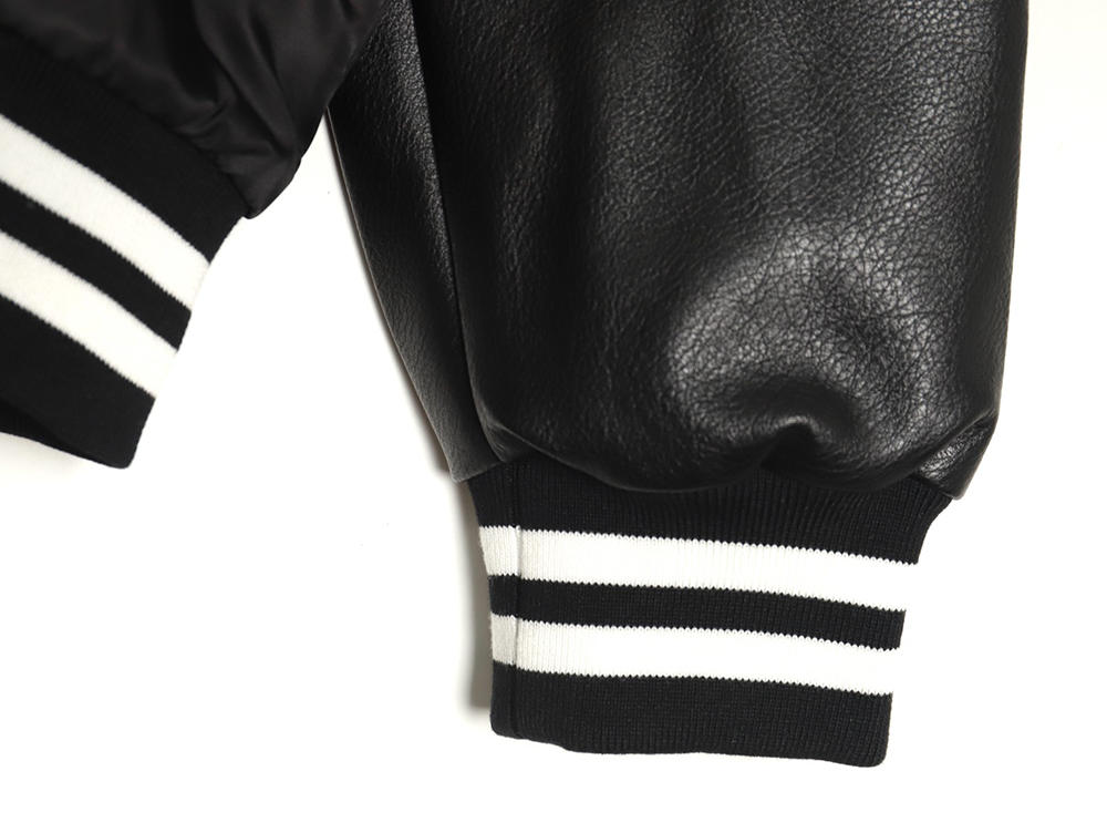 Pra*a removable hood regenerated nylon bomber jacket