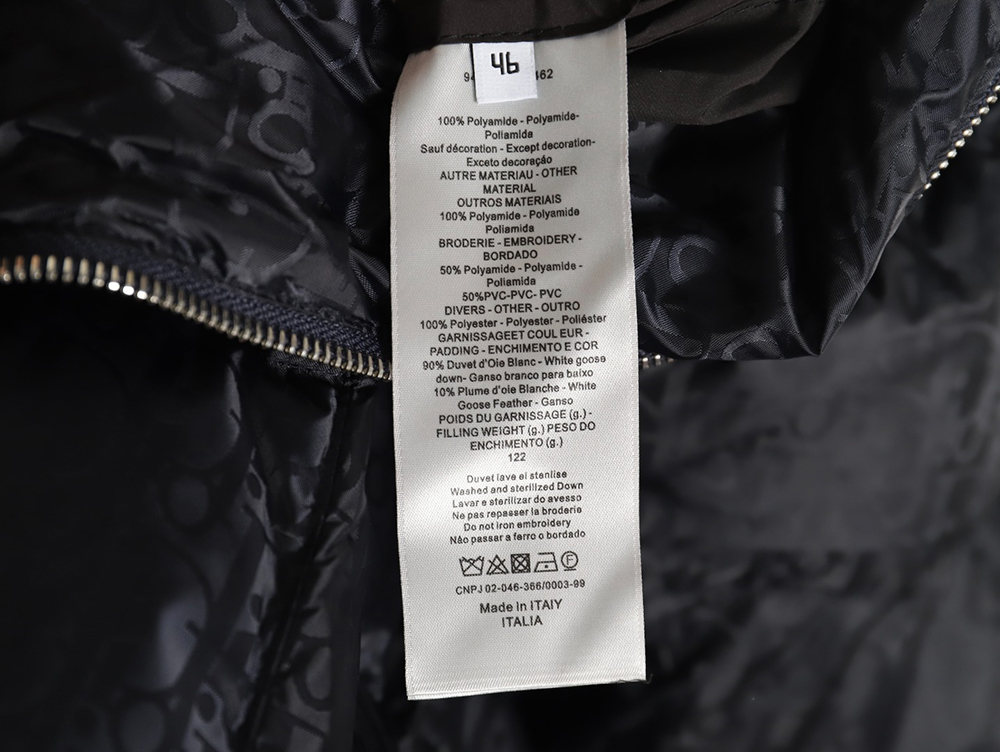 D*or full print old flower down jacket