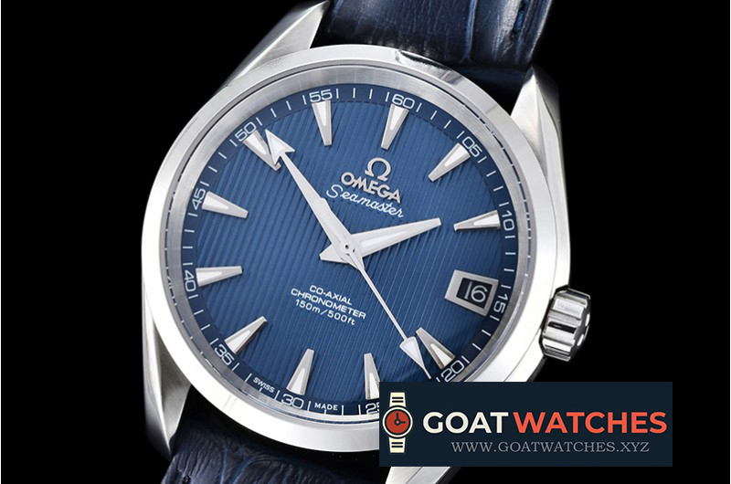 Om**a - aqua terra 150m 38mm ss/le blue a2836 mod8500 jhf