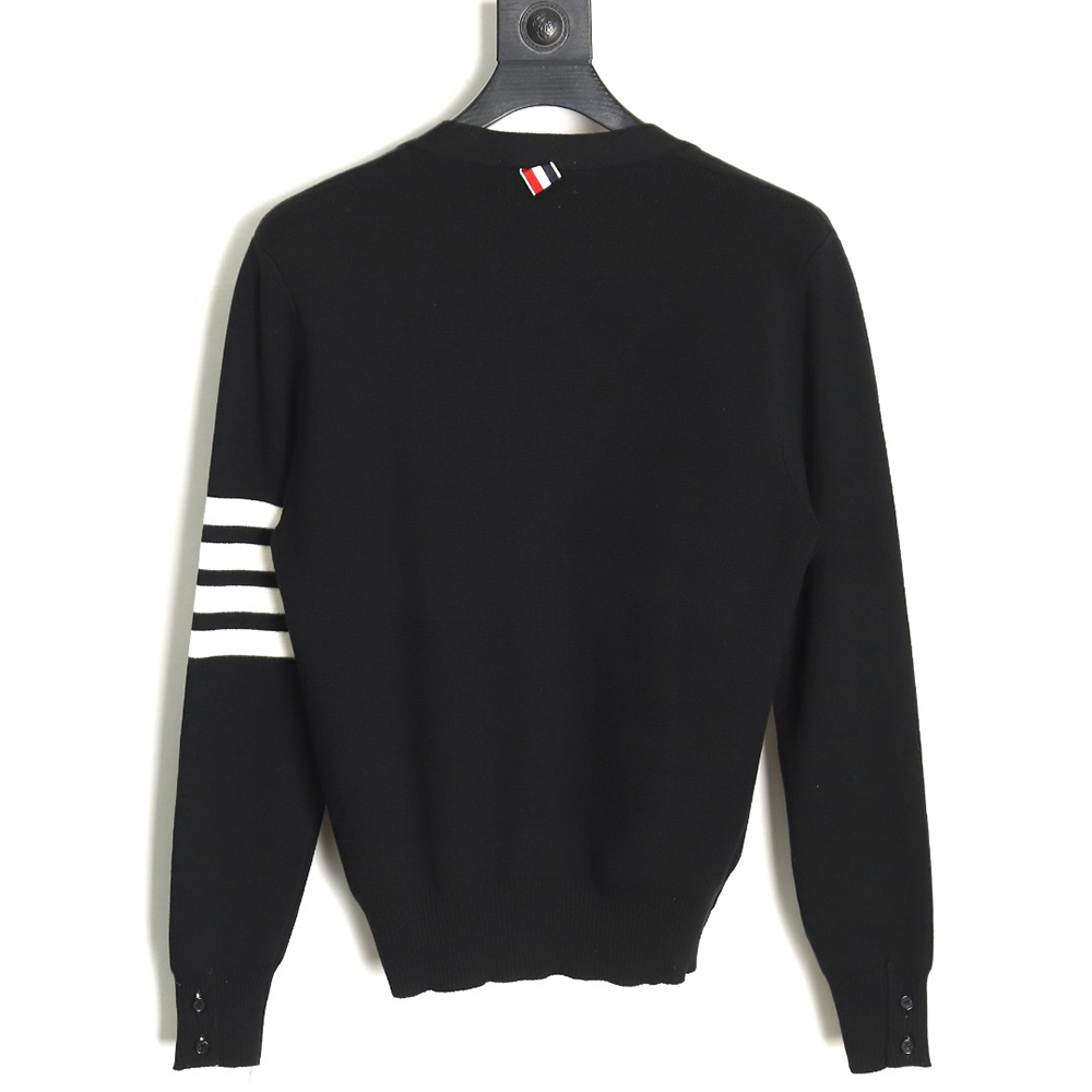 Thom Browne Classic Four-Bar Five-Button Cardigan TSK3