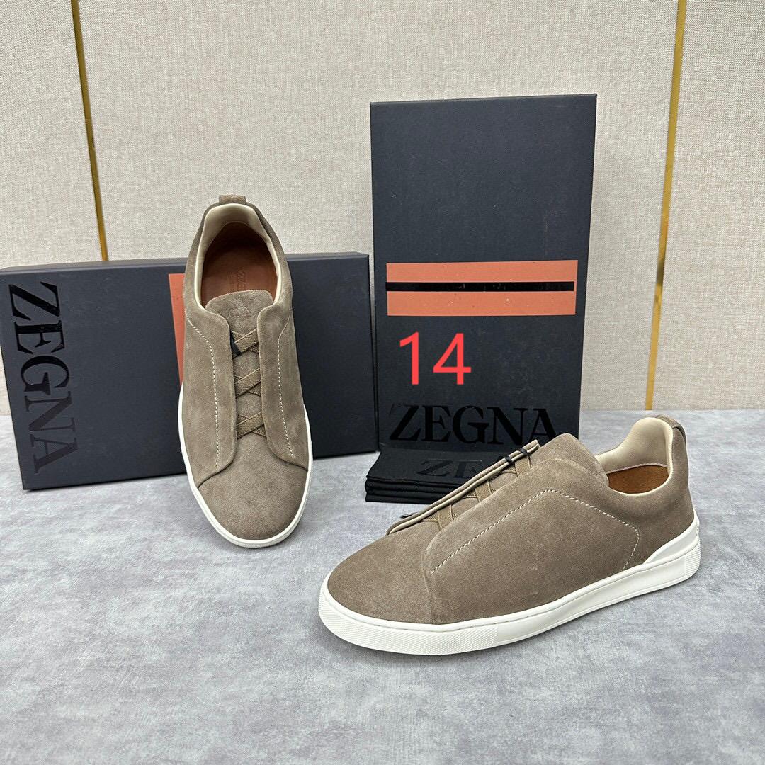 ZEGNA SUEDE TRIPLE STITCH  LUXURY SNEAKERS