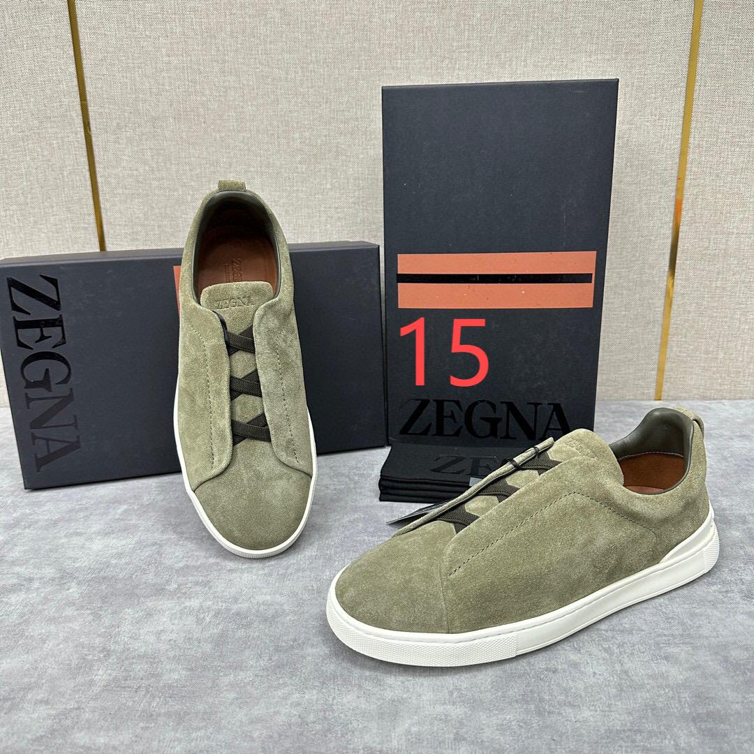 ZEGNA SUEDE TRIPLE STITCH  LUXURY SNEAKERS
